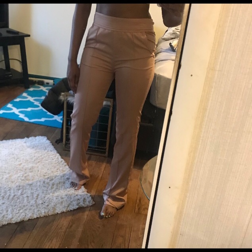 Tan seamed work slacks